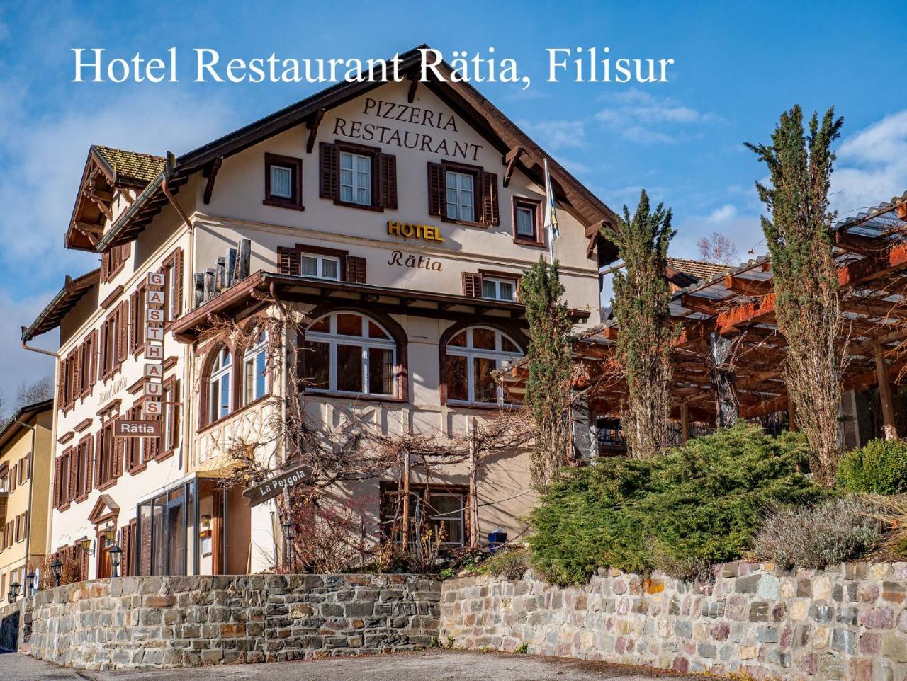 Hotel Restaurant Raetia Filisur Exterior foto